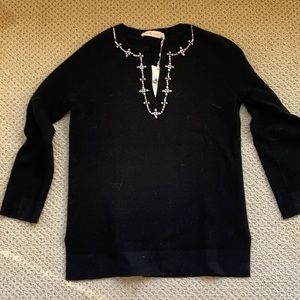 ✨NWT Tory Burch 100% wool sweater embellished